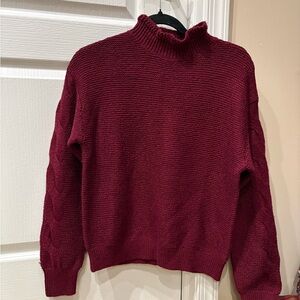 J. Crew Rich Burgundy Turtleneck Sweater